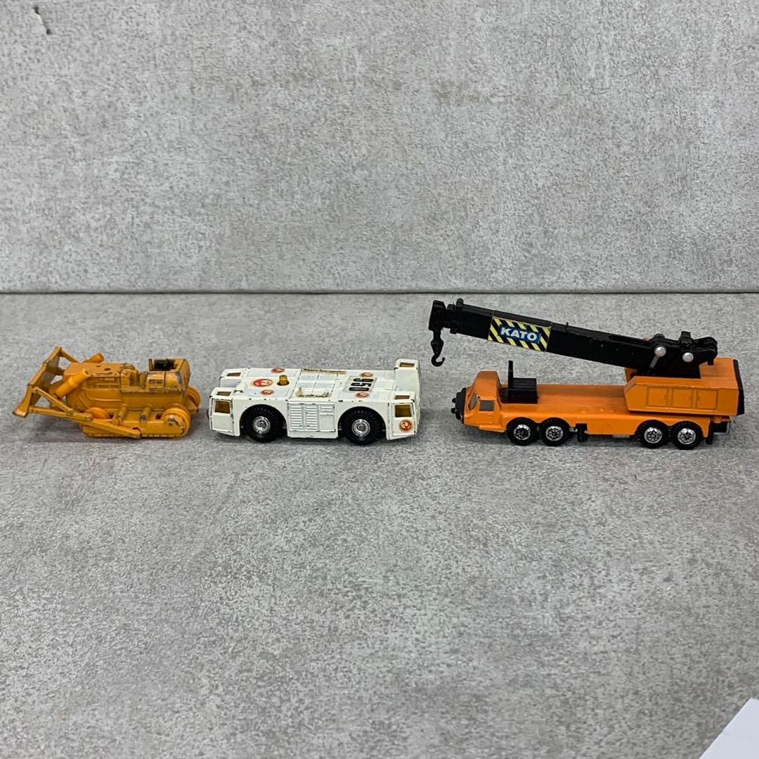 ミニカー 6点 黄色 作業車 油圧式クレーン JAL トミカ いすず