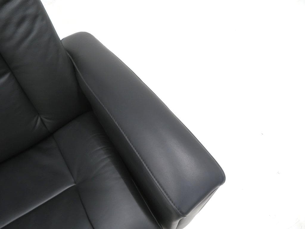 展示品　シモンズ　フィヨルド　総本革　レザー　ラブソファ　2人掛けソファ