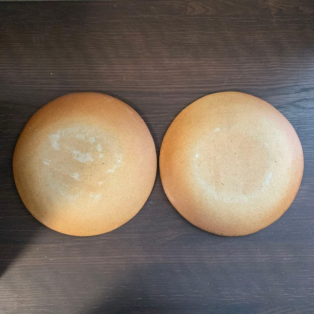 寺村光輔　飴釉　6寸丸皿（薪） ２枚セット