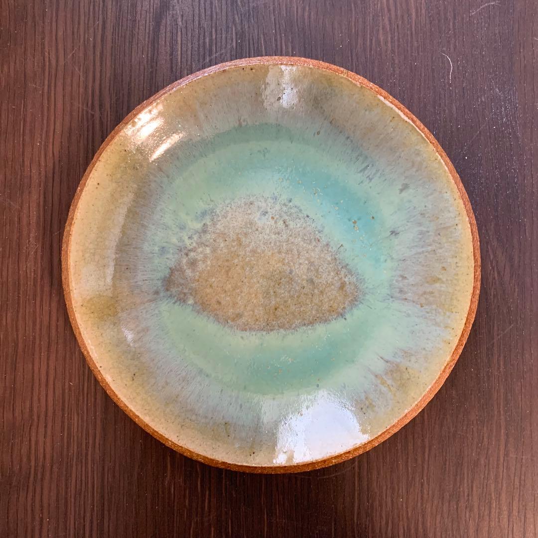 寺村光輔　飴釉　6寸丸皿（薪） ２枚セット