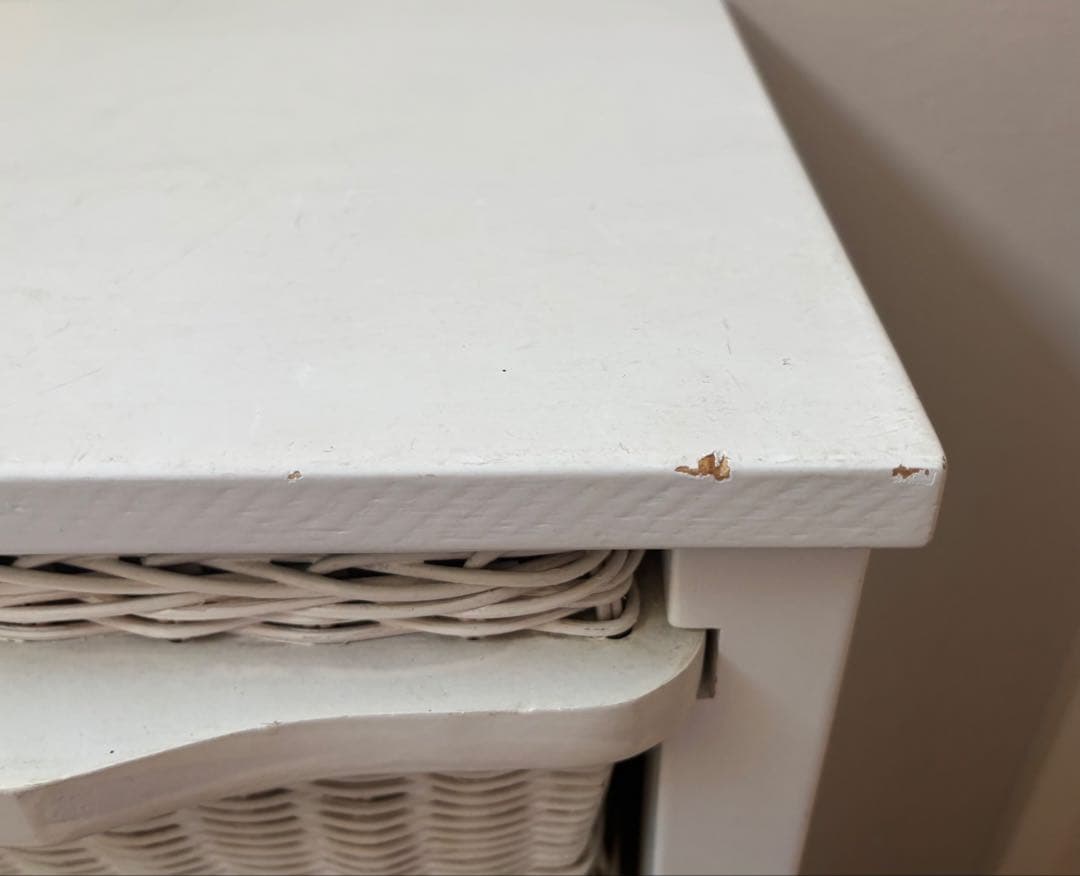 ホワイトラタン チェスト 木製 フレンチカントリー