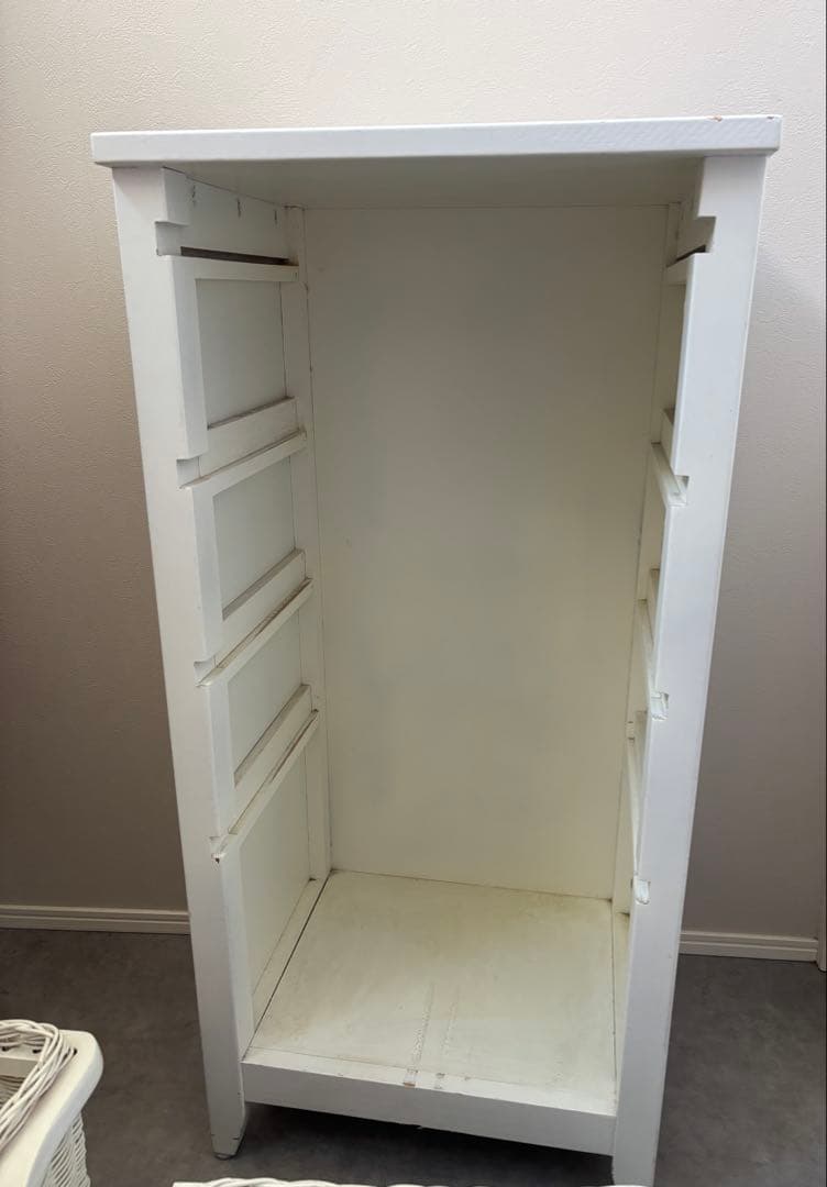 ホワイトラタン チェスト 木製 フレンチカントリー