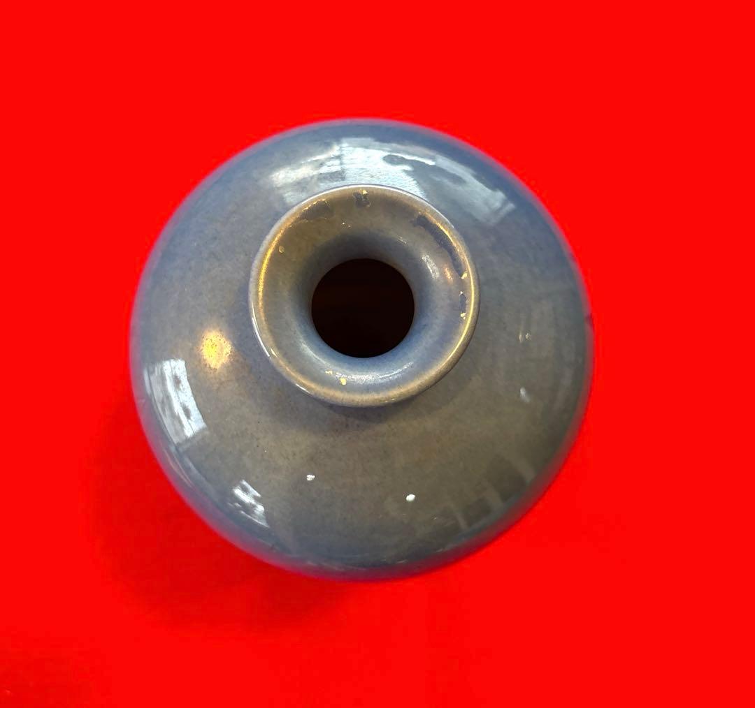 中田一於　人間国宝　青袖花瓶