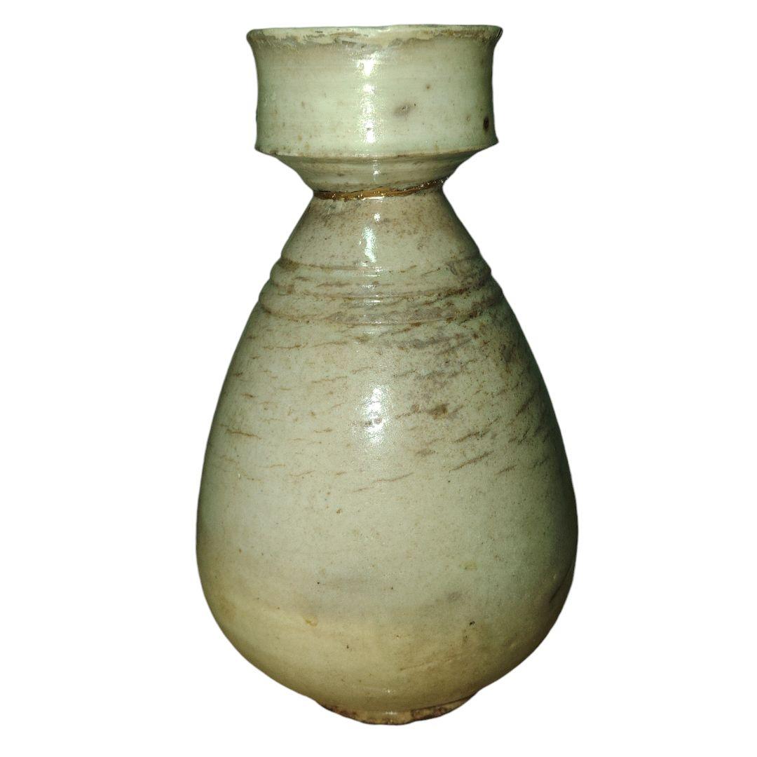 李朝　白磁雨漏り手花瓶　徳利　金継ぎ　骨董品