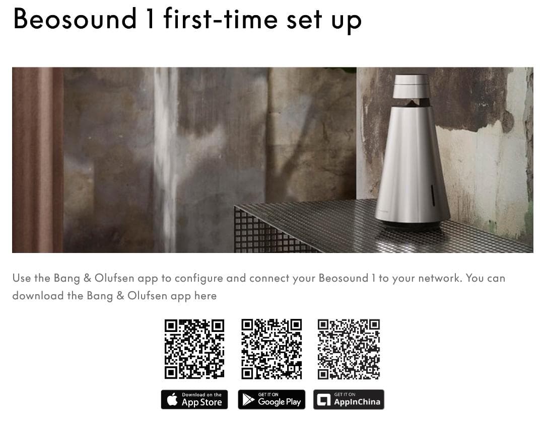 Bang & Olufsen BeoSound 1 本体 電源ケーブルのみ