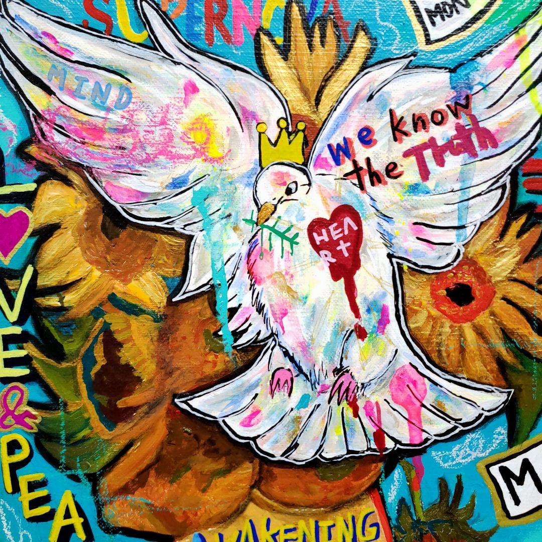 【F3号/手作り額縁入】Symbol of PEACE-平和の象徴-