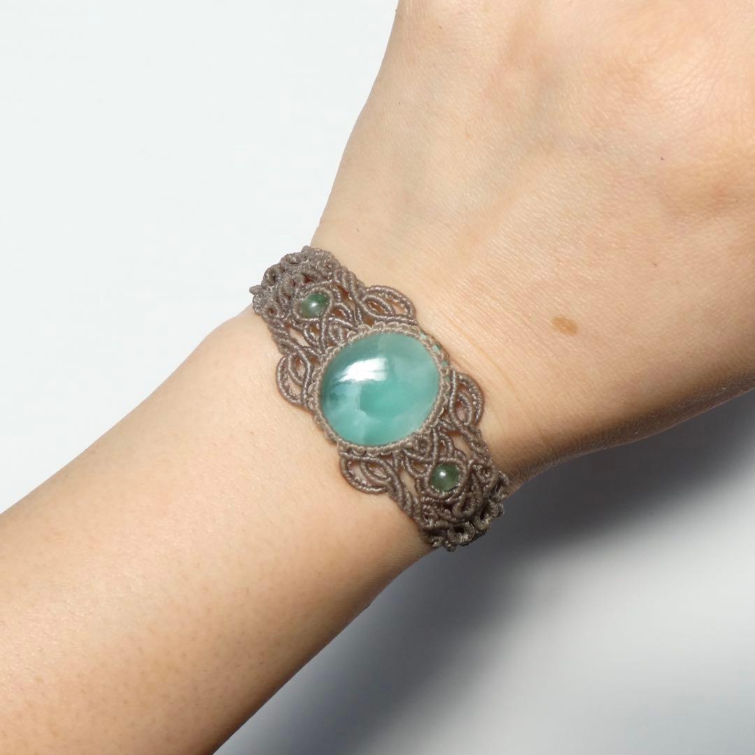 ヘミモルファイトのマクラメブレスレット