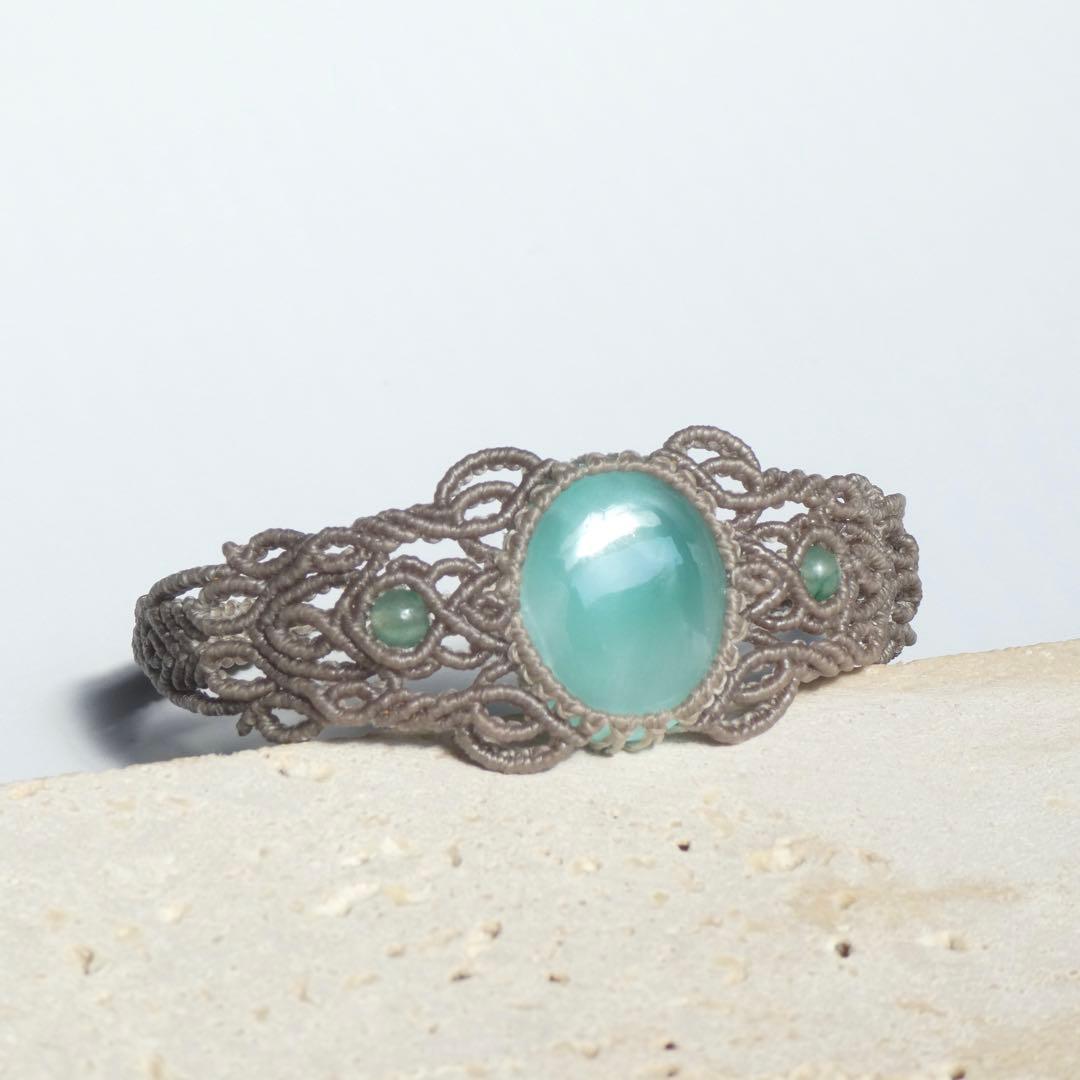 ヘミモルファイトのマクラメブレスレット