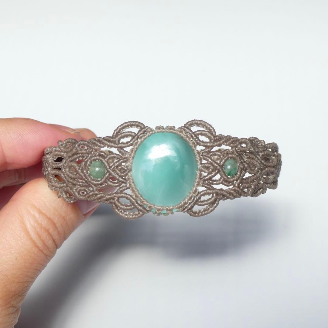 ヘミモルファイトのマクラメブレスレット