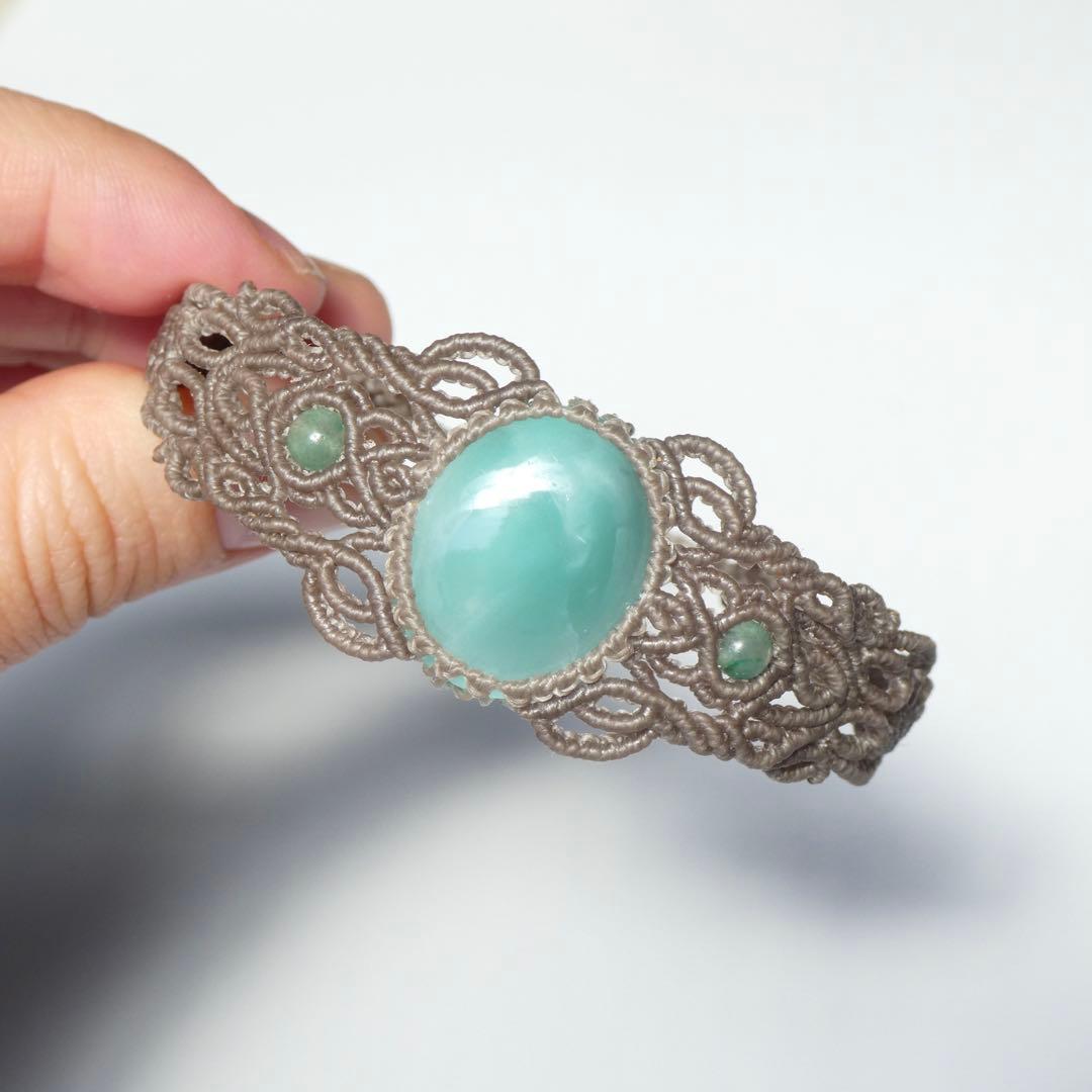 ヘミモルファイトのマクラメブレスレット