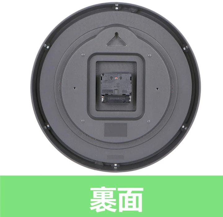 掛け時計 電波時計 温度 湿度 夜間秒針停止機能付き Φ30x5cm 自動受信