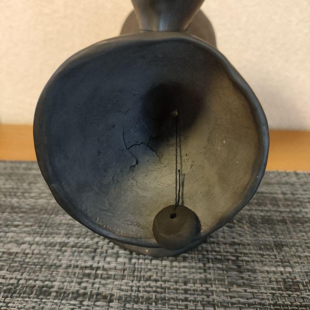 メキシコ　ベル　黒陶　オブジェ　ミッドセンチュリー
