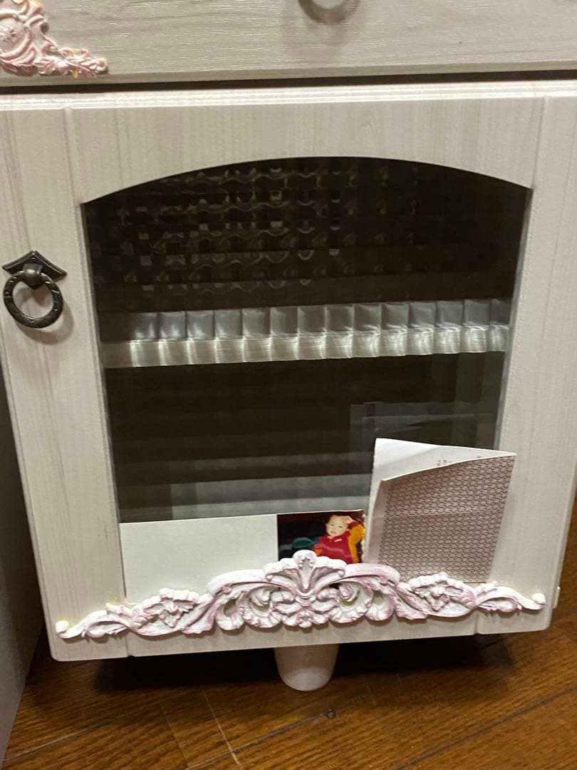 ロココ♦️便利な 収納 ドレッサー♦️ホワイトシャビー♦️ピンクシルバー♦️送料込