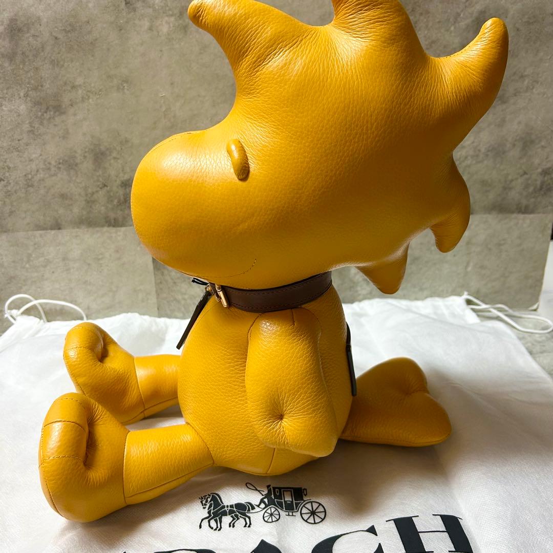 【未使用】COACH×PEANUTS ウッドストック 特大 本革 コラボ 限定