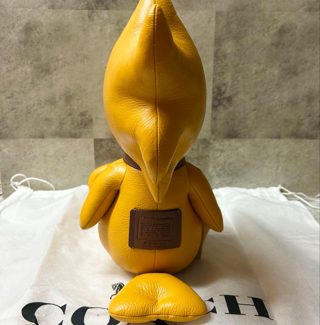 【未使用】COACH×PEANUTS ウッドストック 特大 本革 コラボ 限定