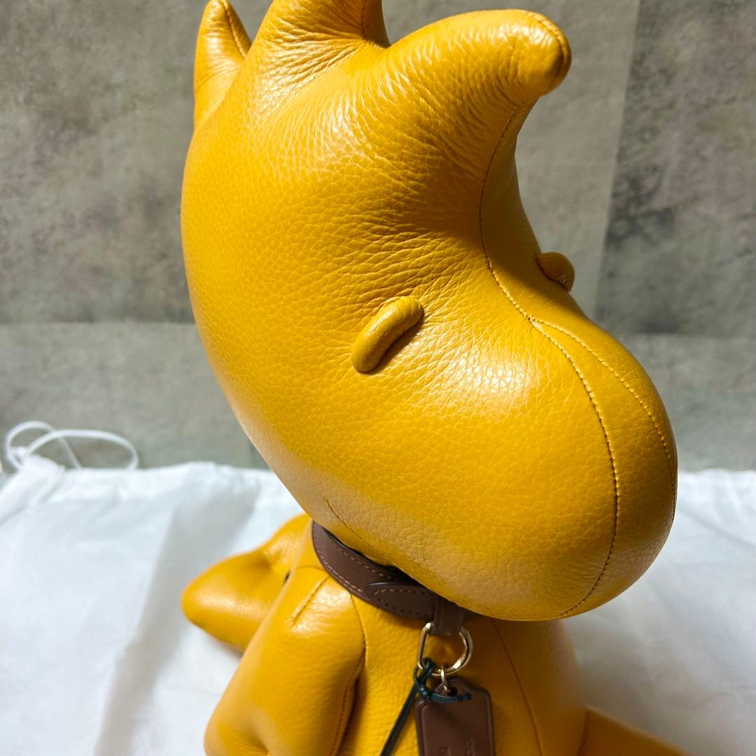 【未使用】COACH×PEANUTS ウッドストック 特大 本革 コラボ 限定