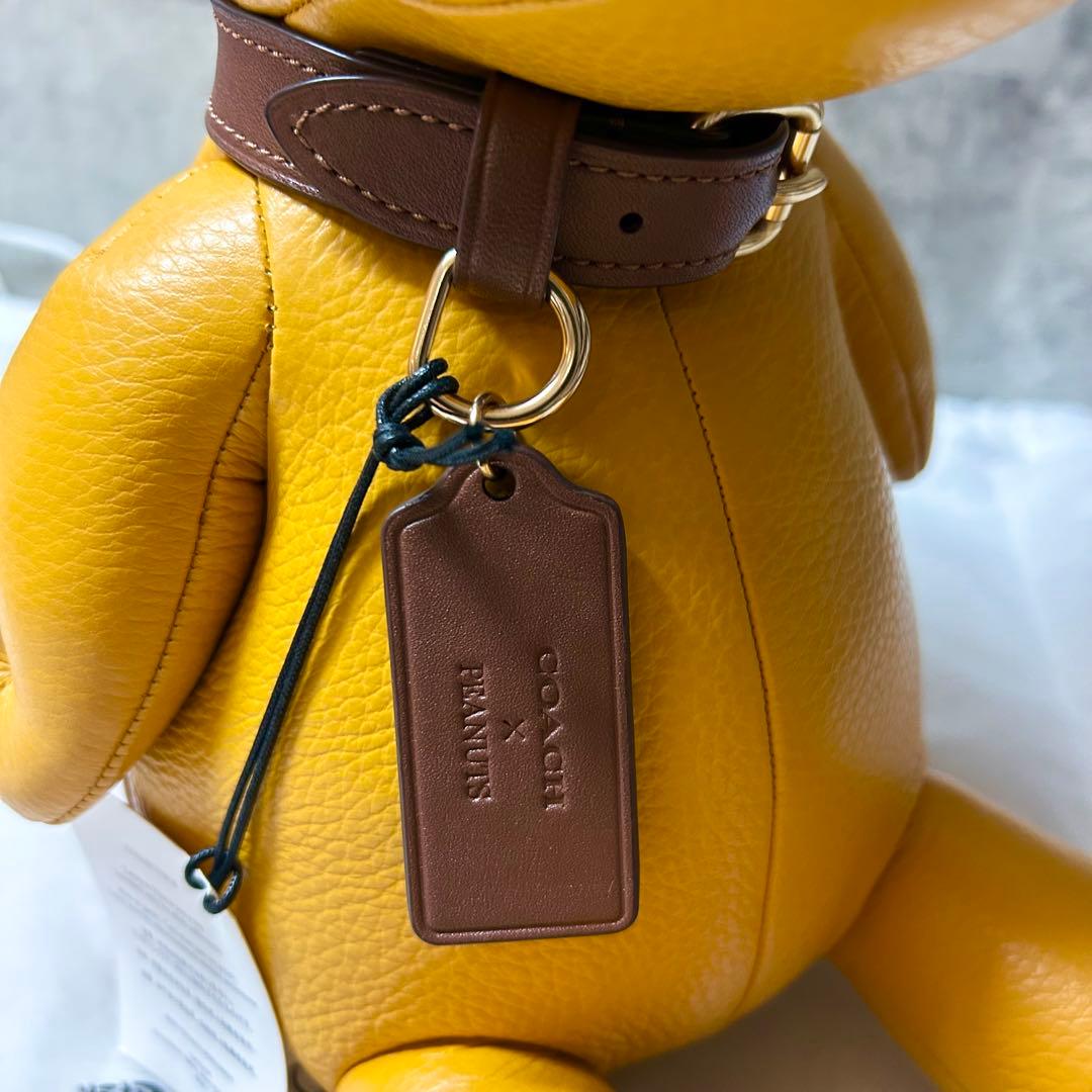 【未使用】COACH×PEANUTS ウッドストック 特大 本革 コラボ 限定