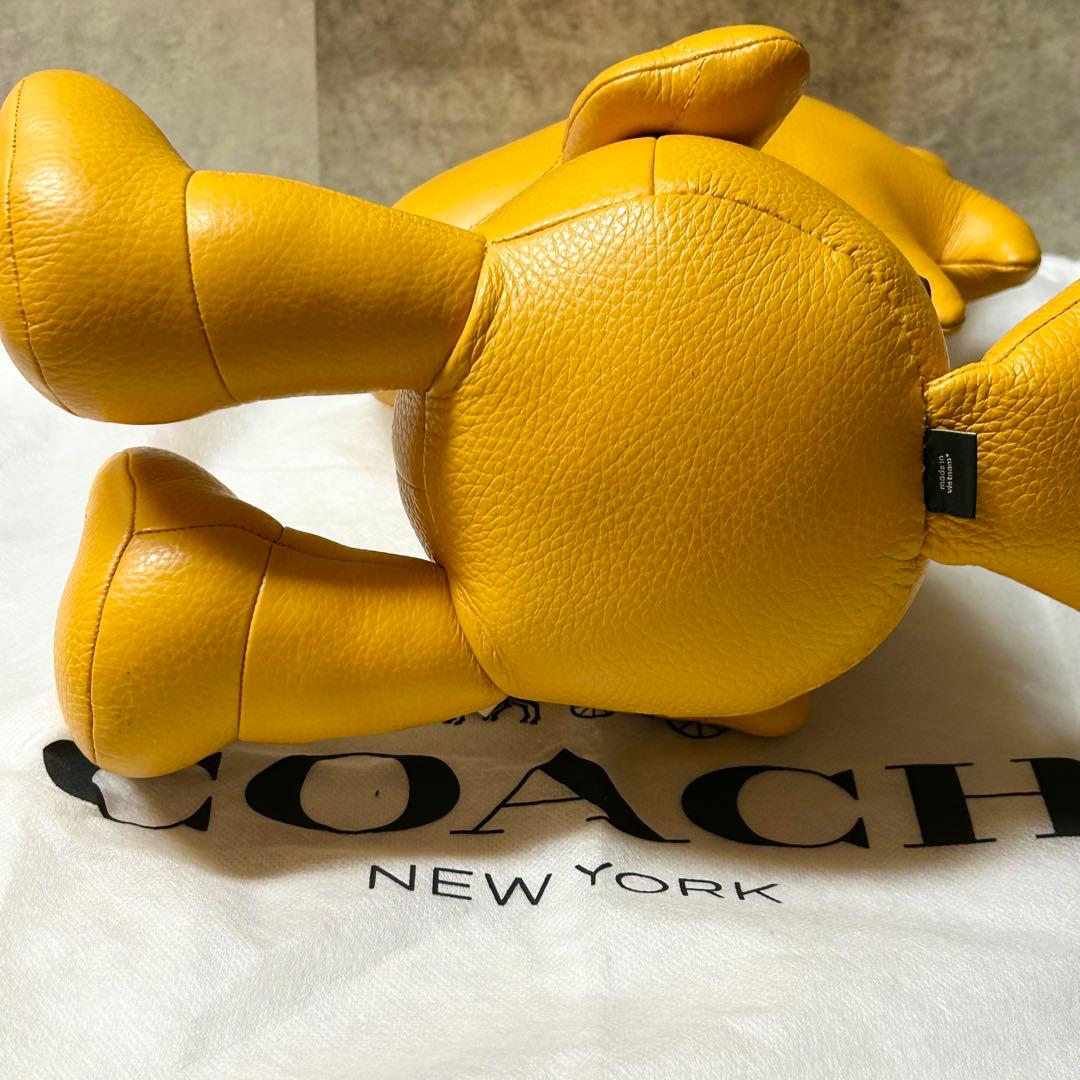 【未使用】COACH×PEANUTS ウッドストック 特大 本革 コラボ 限定