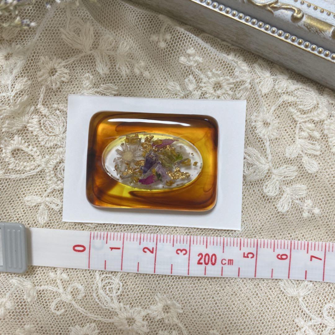ハンドメイド　レジン　お花　ヘアゴム　ポニーフック　ブローチ　no.181