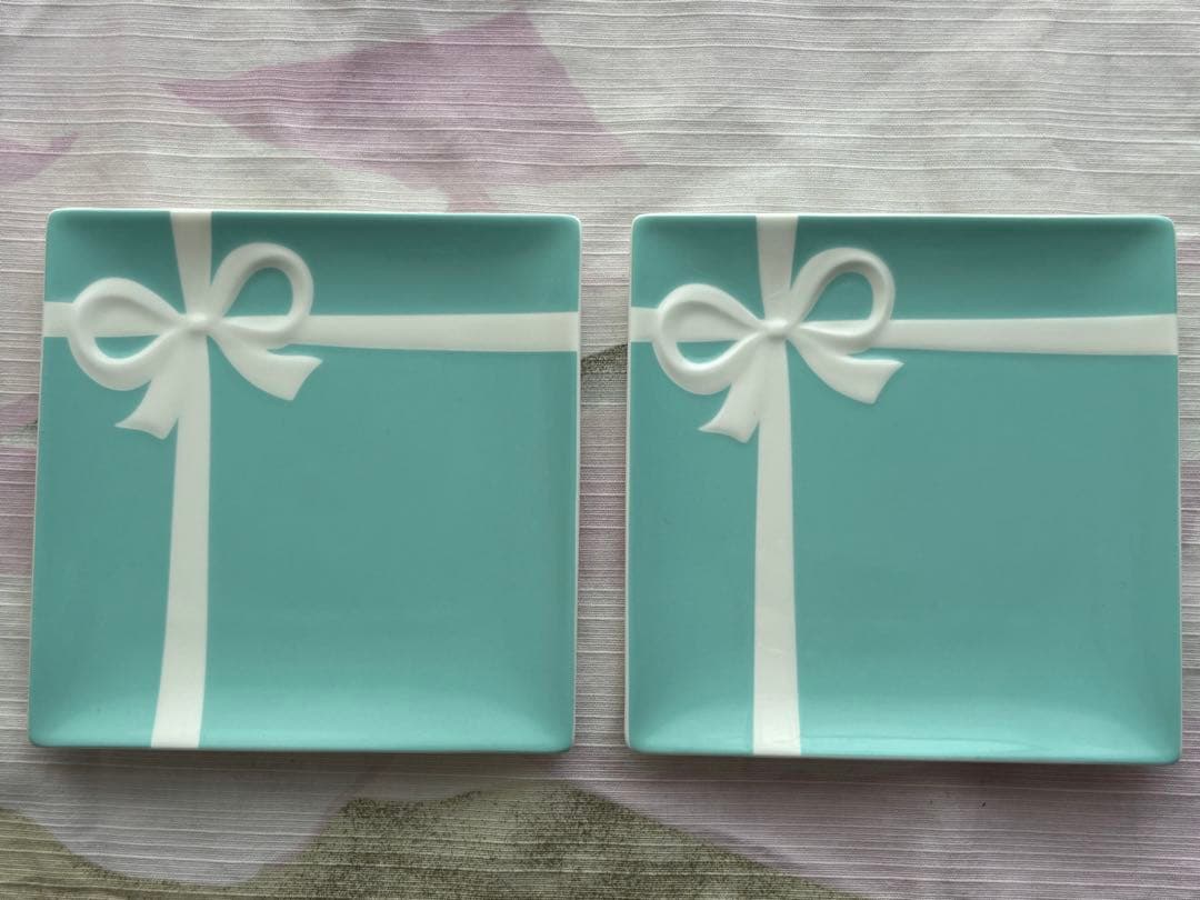 Tiffany & Co. スクエアプレート 2枚セット ティファニー 皿