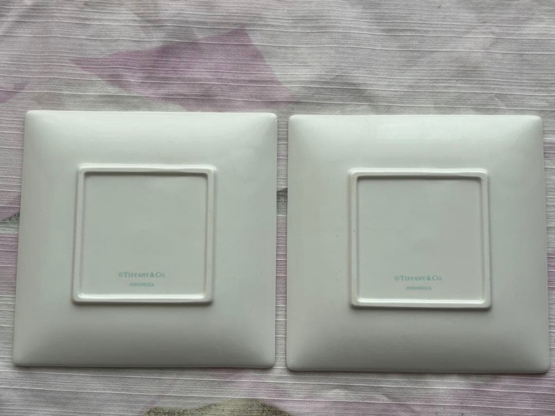 Tiffany & Co. スクエアプレート 2枚セット ティファニー 皿