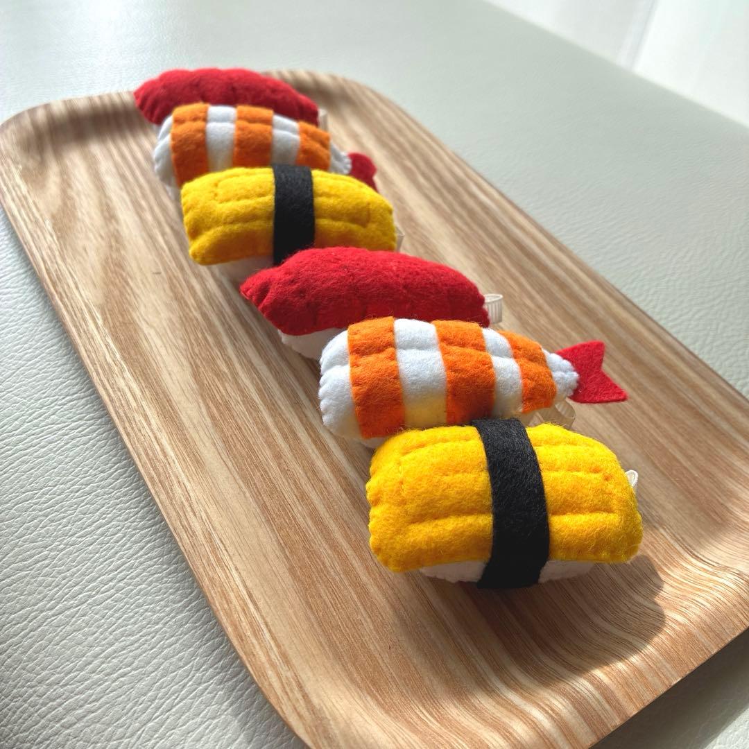 メル88786様　フェルト　おすしチャーム3個セット　《2セット》おままごとにも