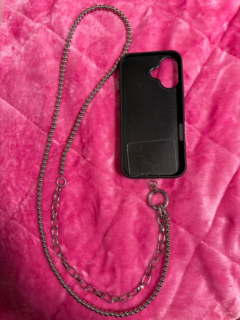 PRADA★ブラック★iPhone16ケース★ショルダーストラップ付き