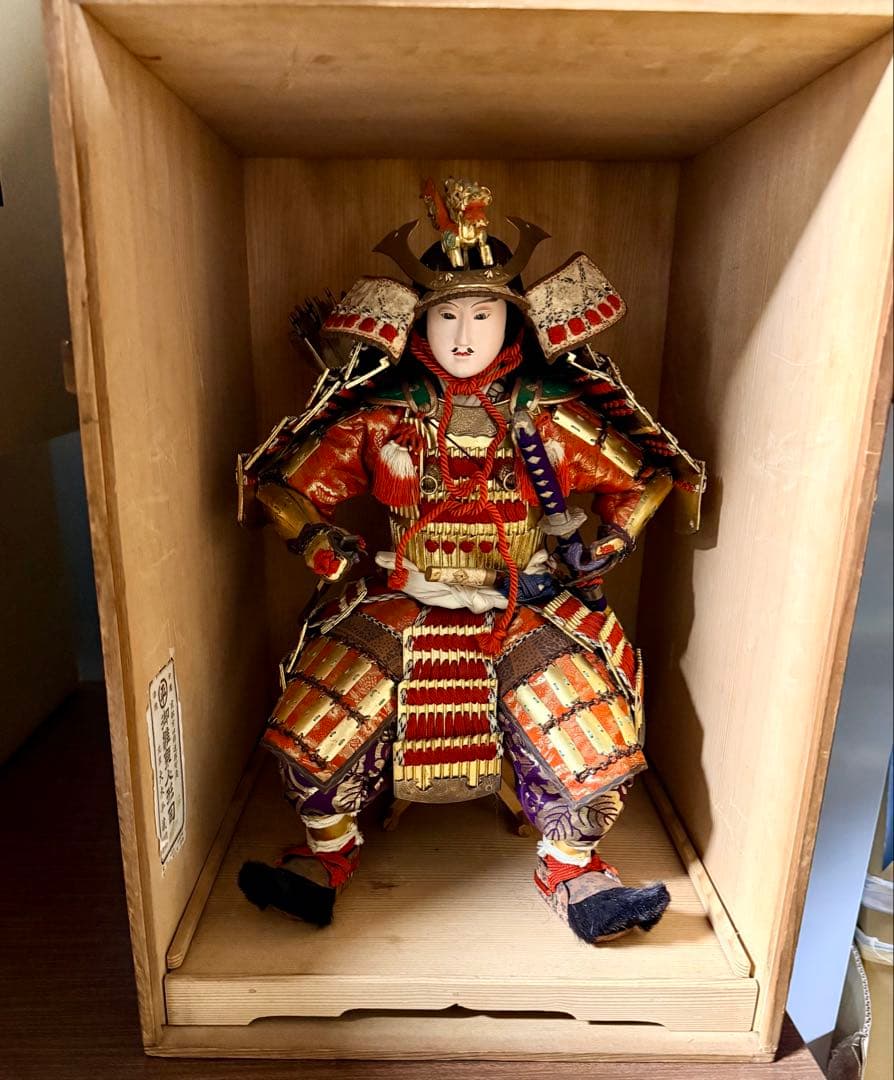 京都 丸屋 丸平 大木平蔵 五月人形 『八幡太郎』 木製共箱 子どもの日