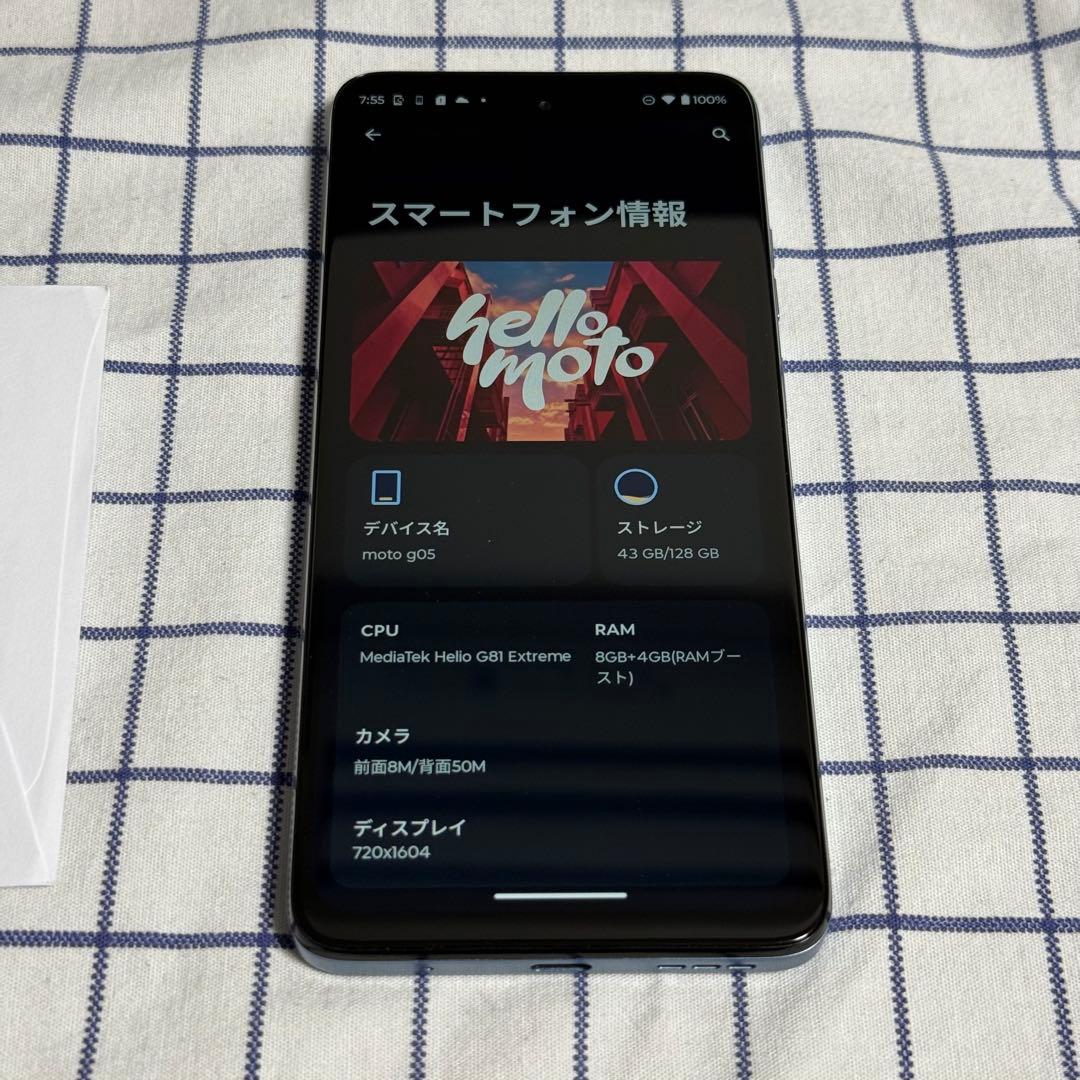 motorola moto g05 本体
