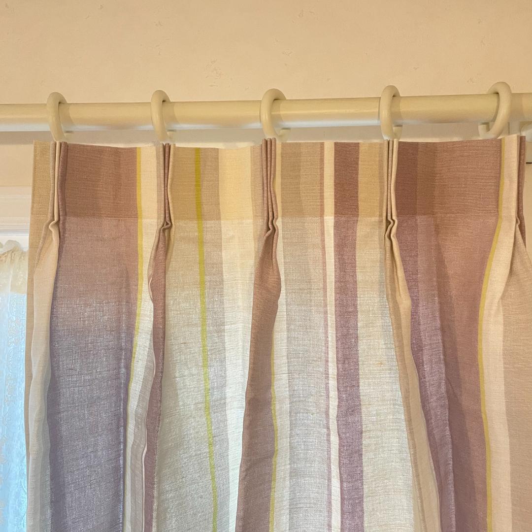 ローラアシュレイ★ストライプ 未使用カーテン 1枚 幅135×丈93㎝