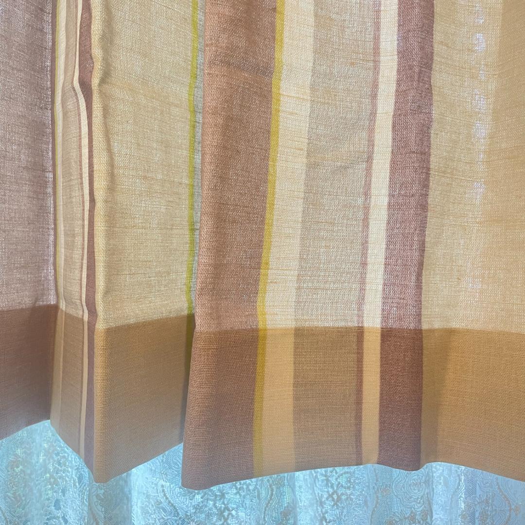 ローラアシュレイ★ストライプ 未使用カーテン 1枚 幅135×丈93㎝