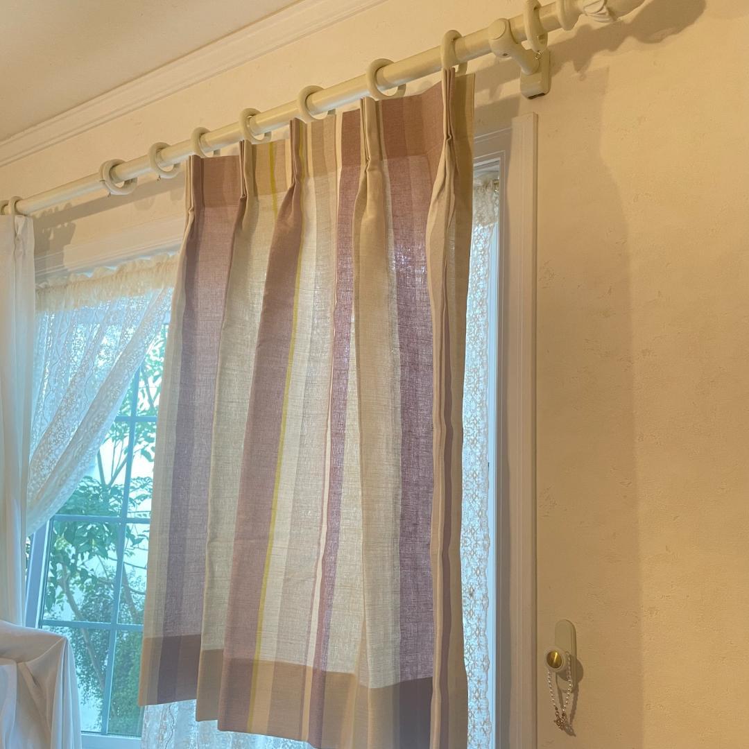 ローラアシュレイ★ストライプ 未使用カーテン 1枚 幅135×丈93㎝