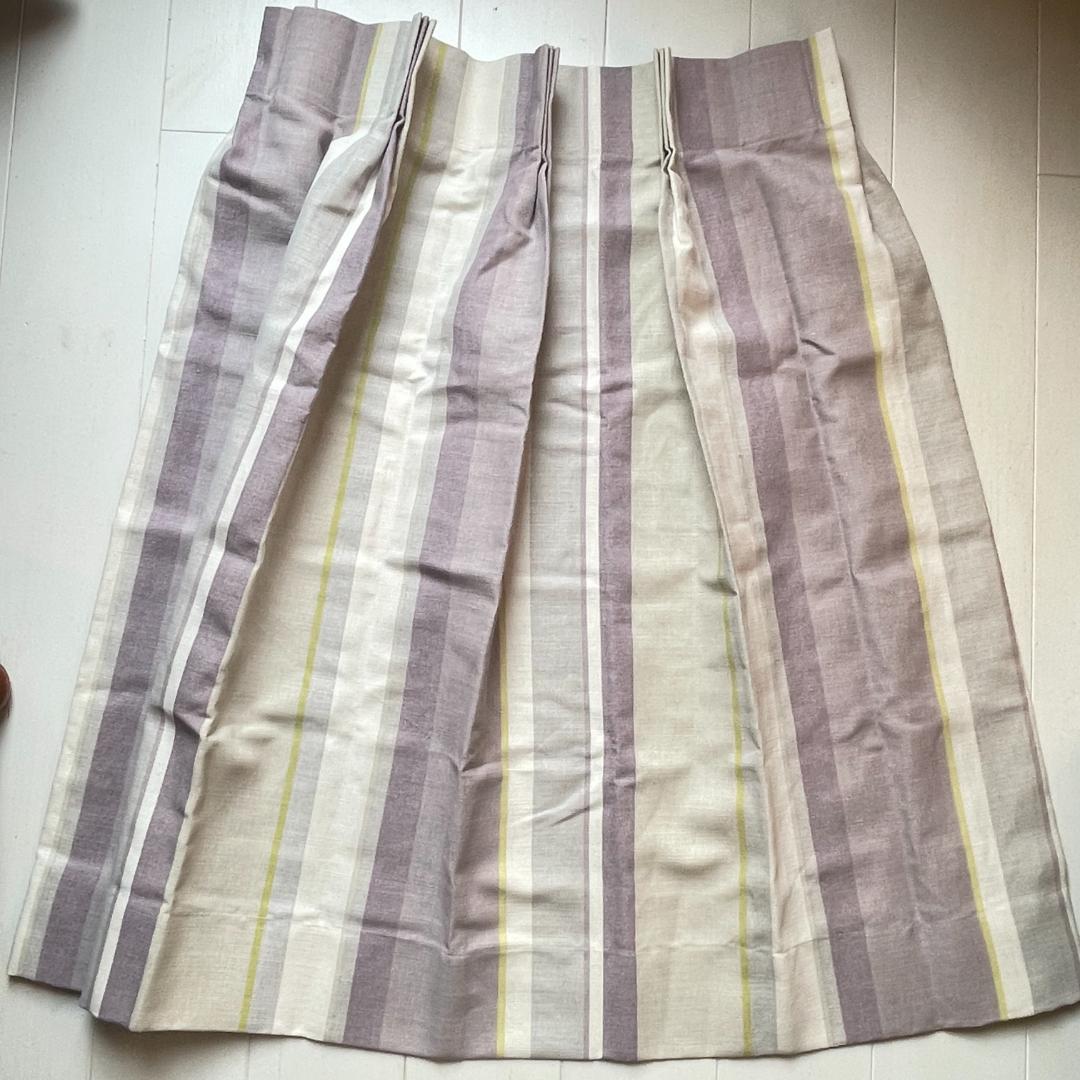 ローラアシュレイ★ストライプ 未使用カーテン 1枚 幅135×丈93㎝