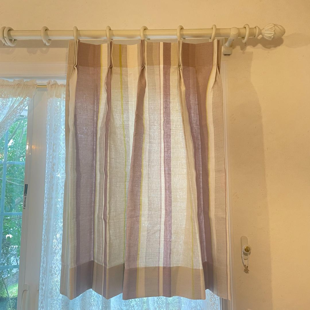ローラアシュレイ★ストライプ 未使用カーテン 1枚 幅135×丈93㎝