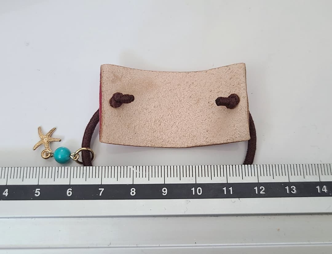 レザー ヘアゴム ✯ ALOHA グラデーション ショッキングピンク