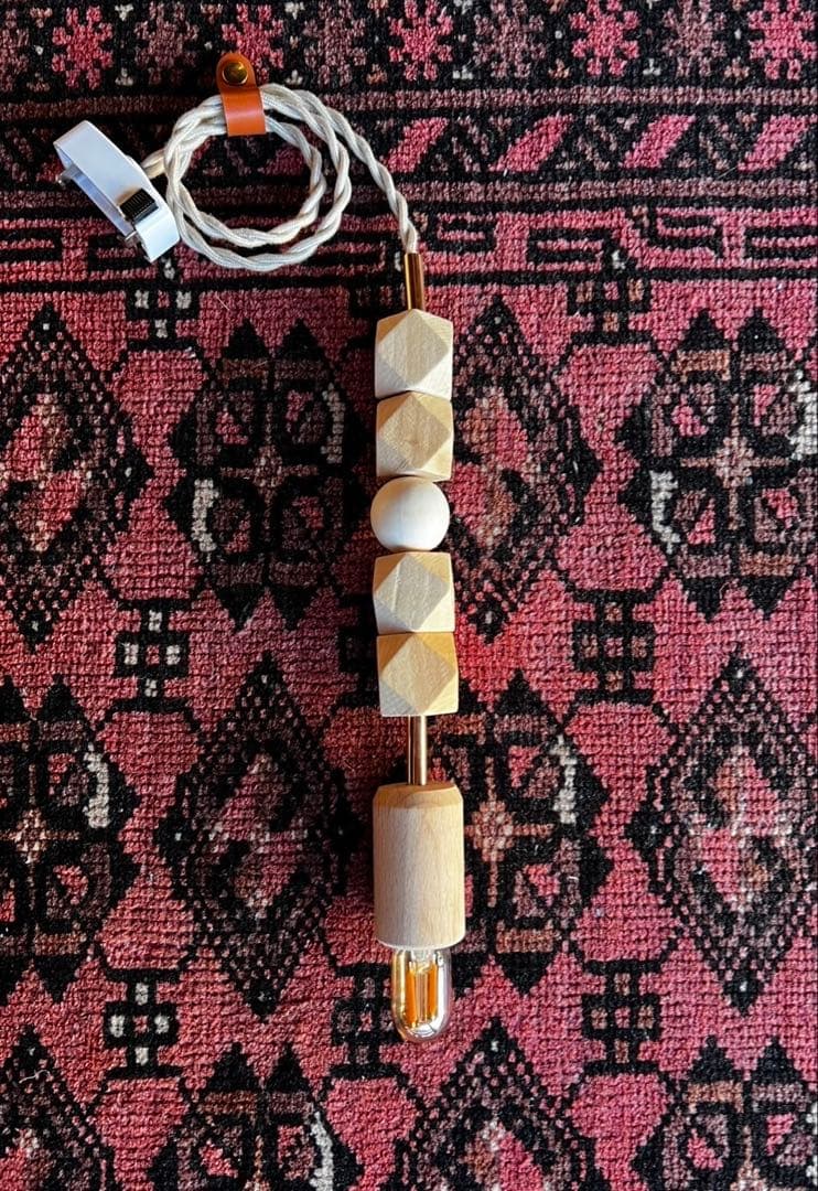 ウッドパーツのペンダントライト 木工照明 ウッドライト