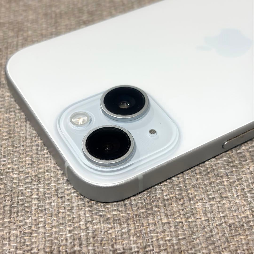 【美品】iPhone15 128GB ブルー SIMフリー 84% 箱あり