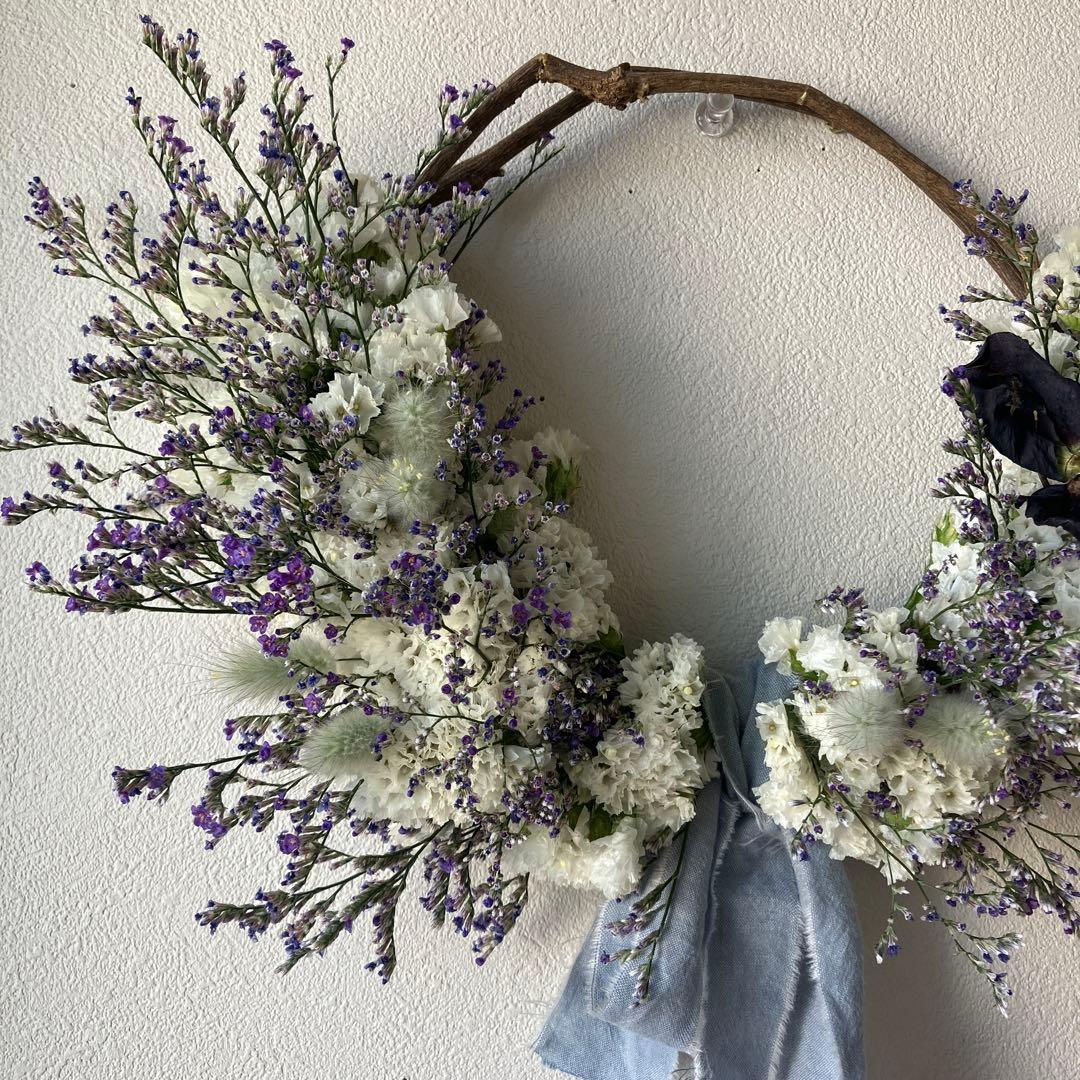 感謝SALEブルーウェーブとスターチスのリース　ハイブリットスターチス