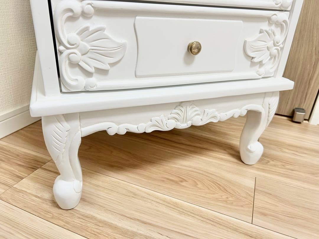 ロココ調 ビオレッタ 猫脚 チェスト アンティーク 姫系 高級 フレンチ 白系