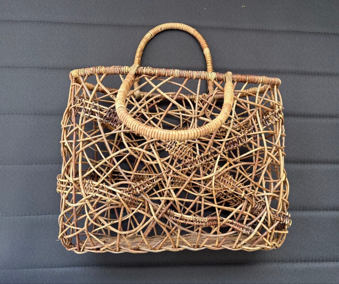 天然素材　あけび　籠バッグ