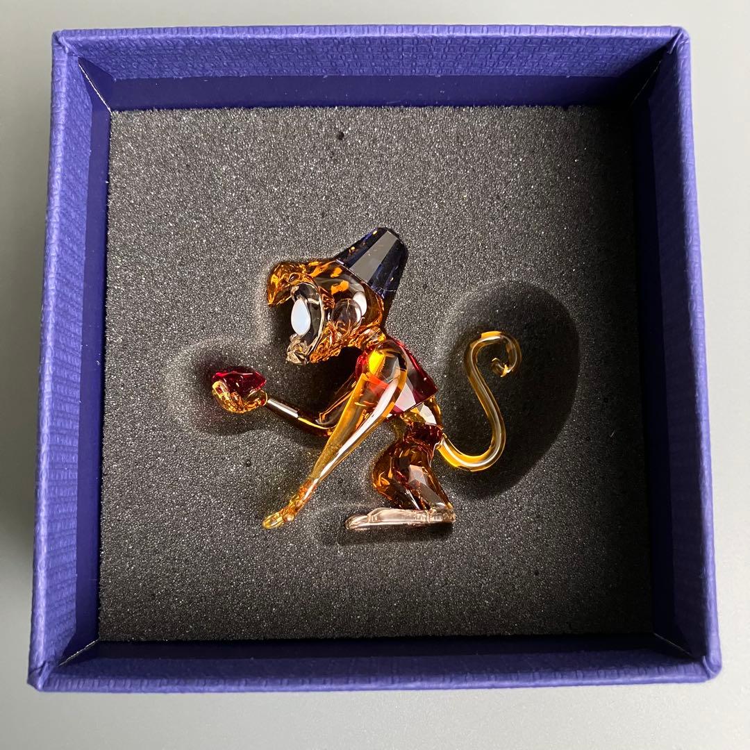 未使用 スワロフスキー アラジン ディズニー アブー クリスタル 置物 箱付