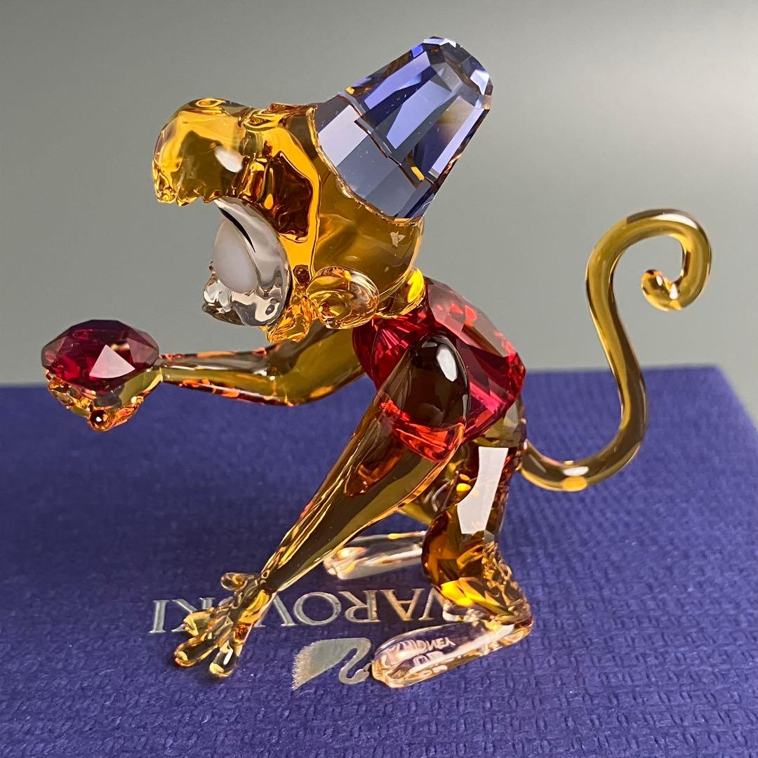 未使用 スワロフスキー アラジン ディズニー アブー クリスタル 置物 箱付