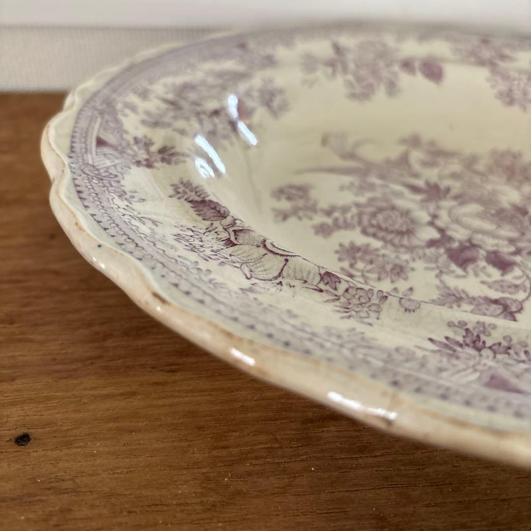 バーレイ　Burleigh　アジアティック　大皿　アンティーク