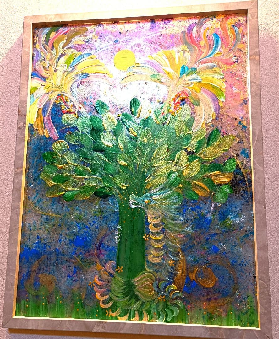 姫　開運絵画　特大a3sizeアクリル絵画　神の導き