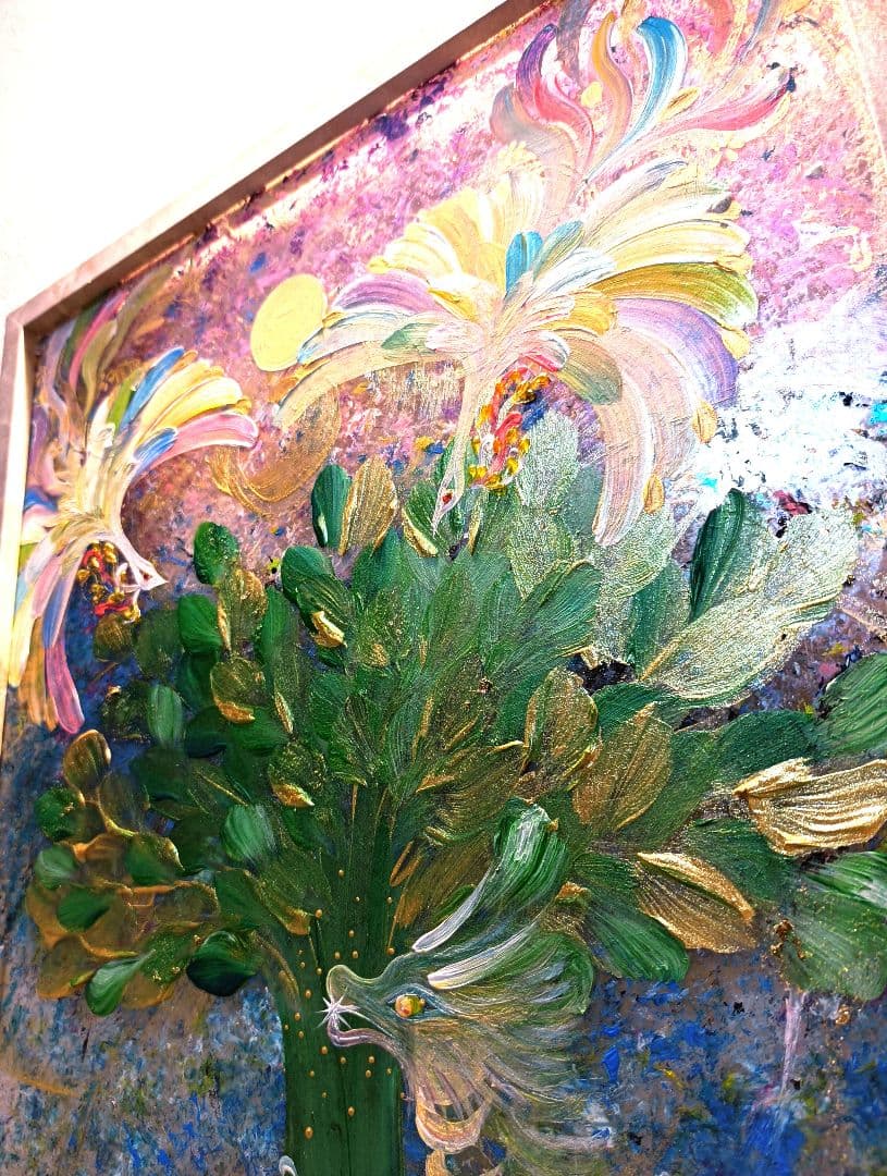 姫　開運絵画　特大a3sizeアクリル絵画　神の導き