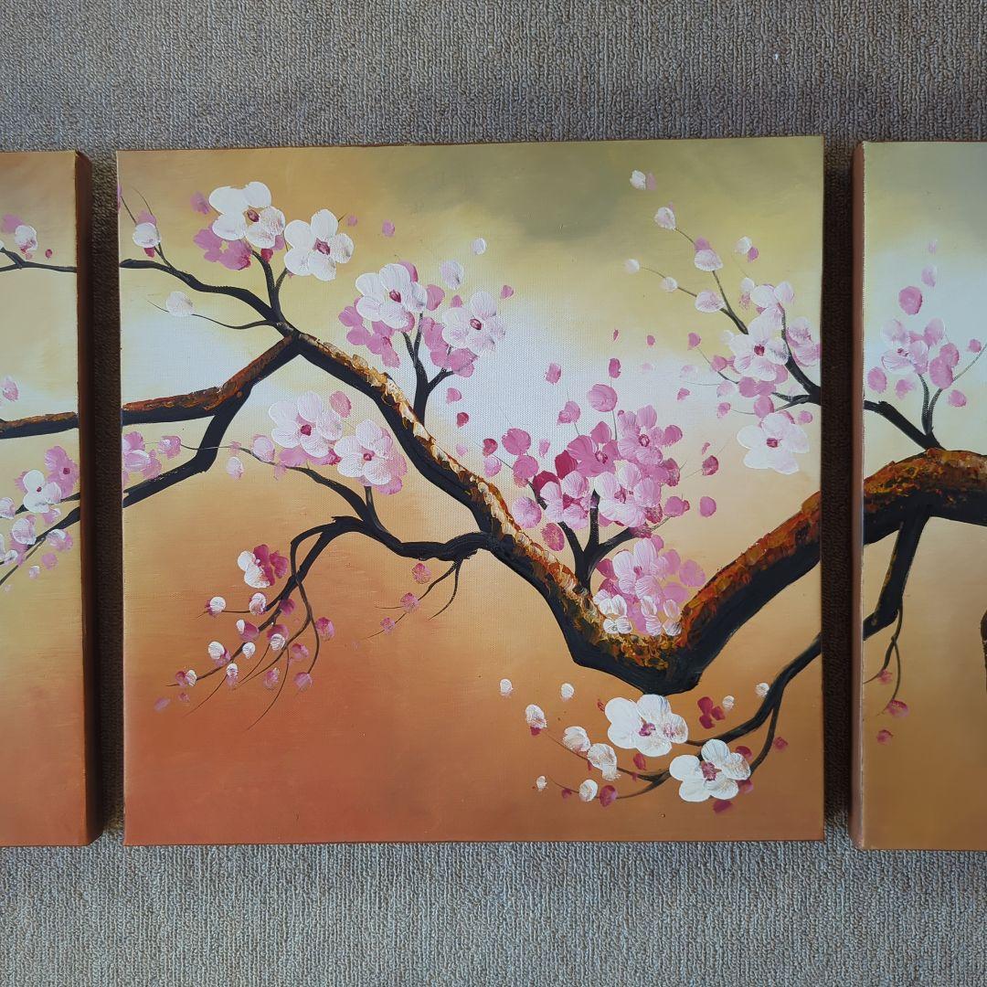 壁掛け　アートパネル　山桜