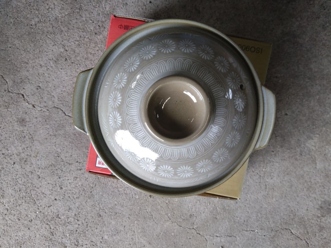 四日市　萬古焼　銀峰　三島　土鍋　尺鍋　10寸　10号　IH対応