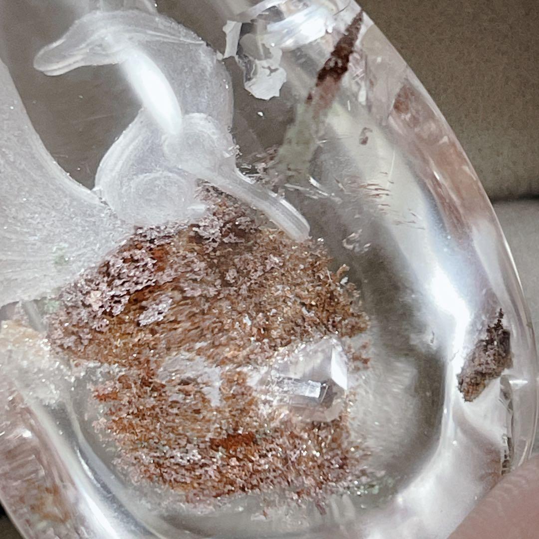 九尾の狐 狐 ガーデンクォーツ 稲荷 ペンダント トップ クォーツインクォーツ