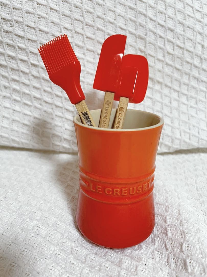 未使用◎LE CREUSET オレンジ スパチュラセット
