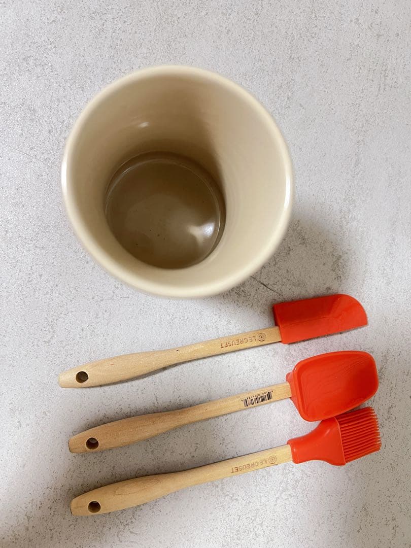 未使用◎LE CREUSET オレンジ スパチュラセット